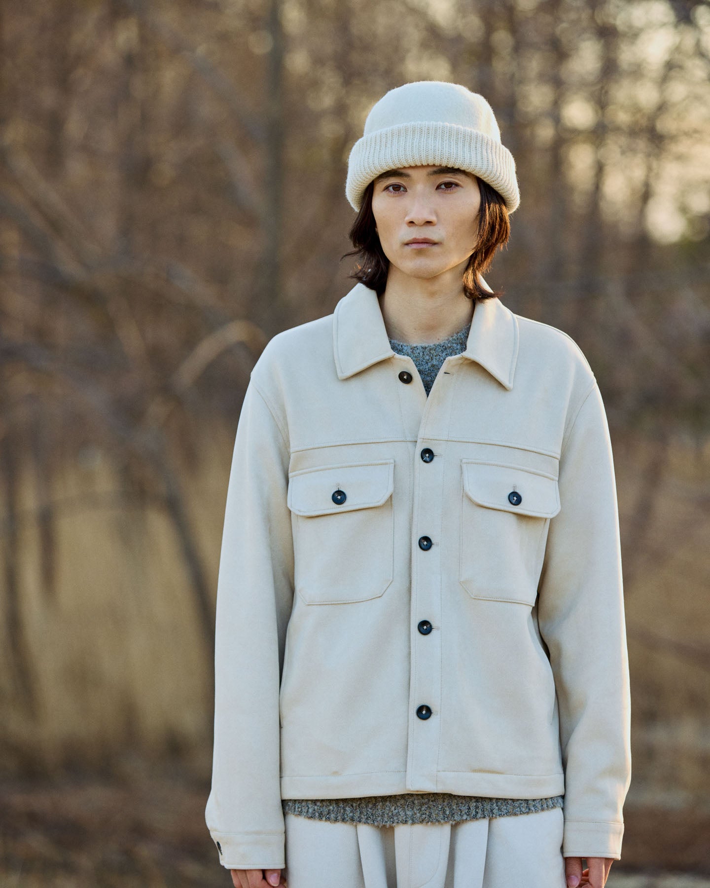 Berretto In Lana Cotta Con Risvolto In Maglia