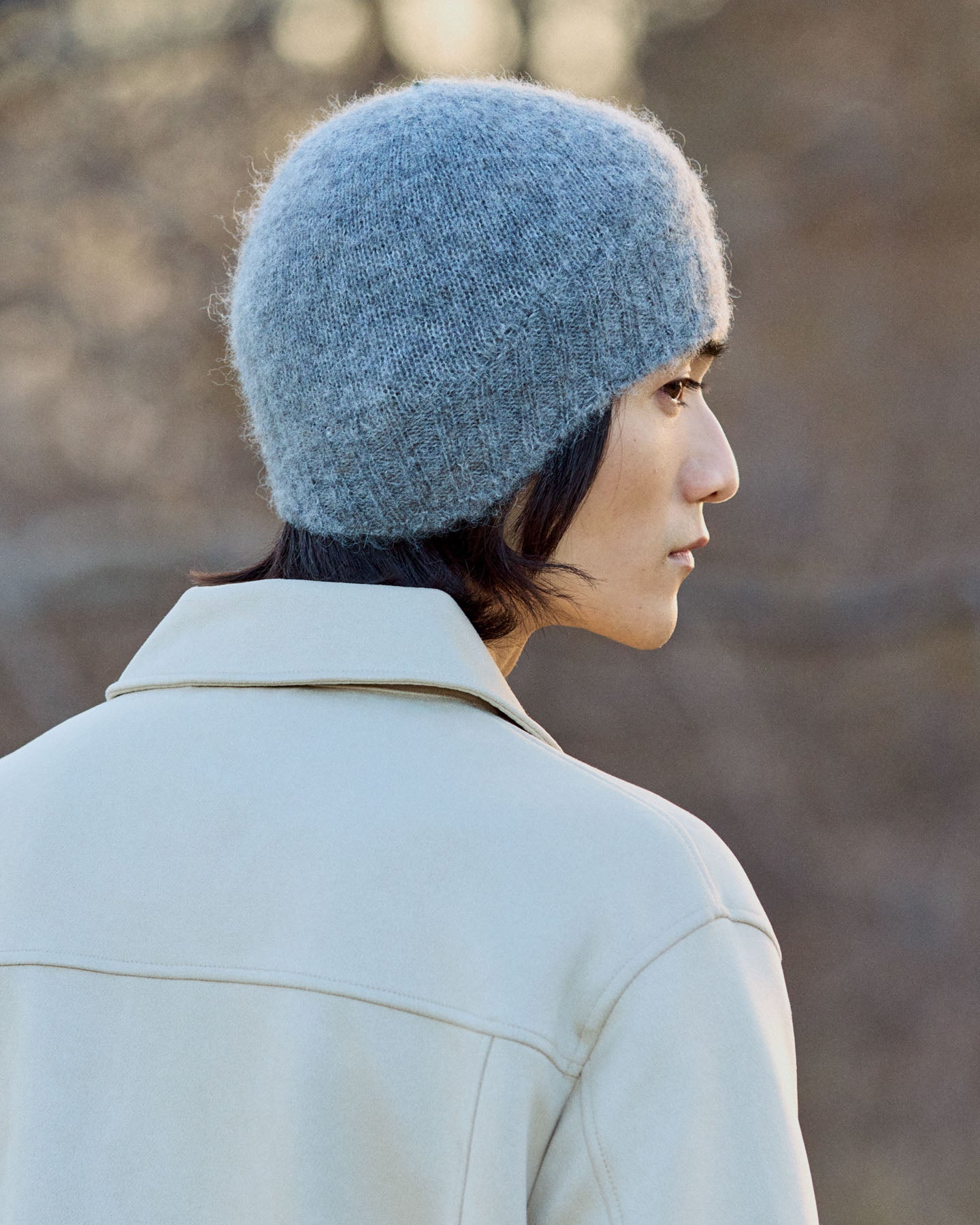 Berretto Beanie In Maglia Di Alpaca