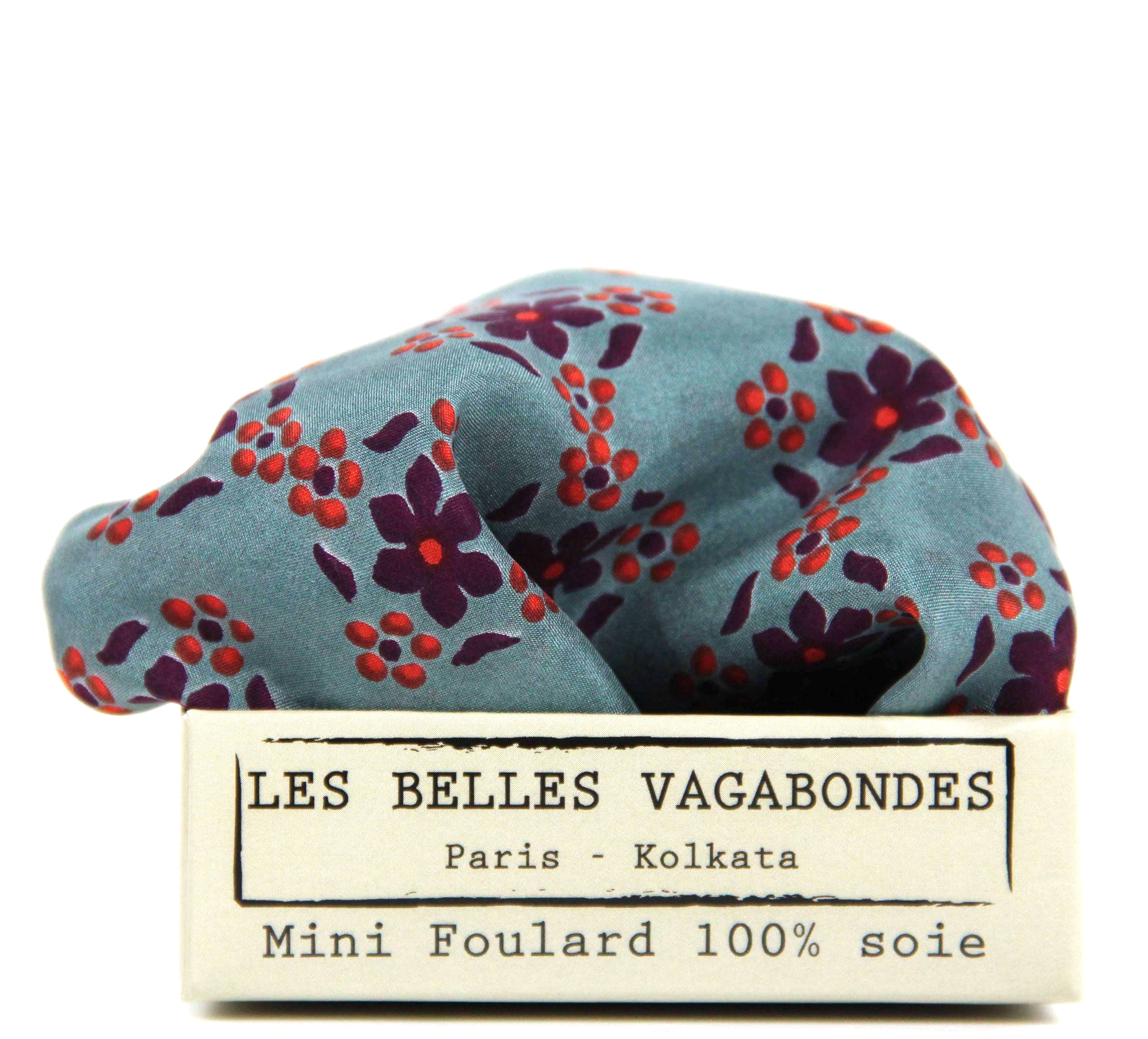 Foulard In Pura Seta 50 x 50 cm Natasha In Scatola Vintage