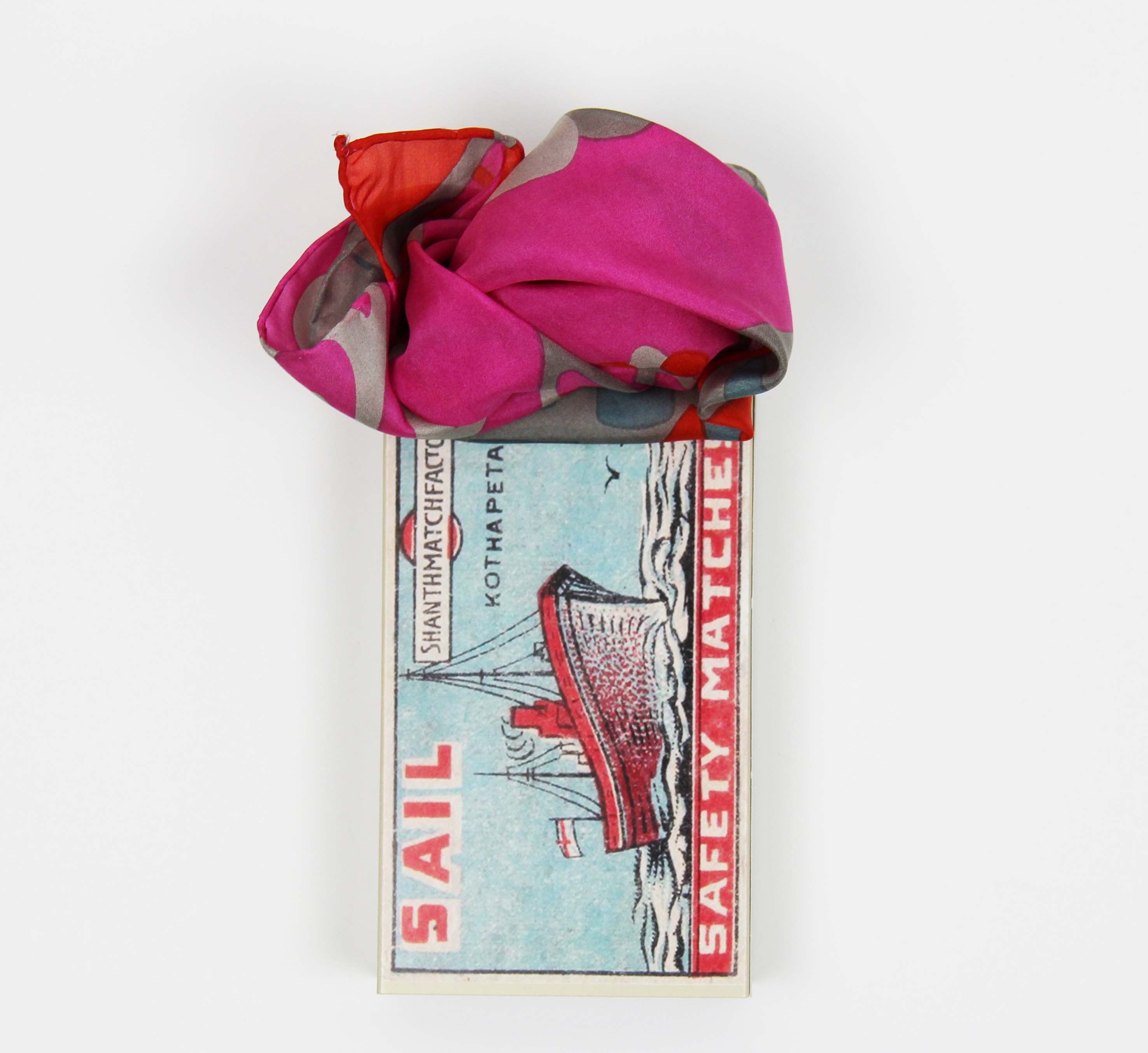 Foulard in Pura Seta 50x50 cm Marushka In Scatola Vintage