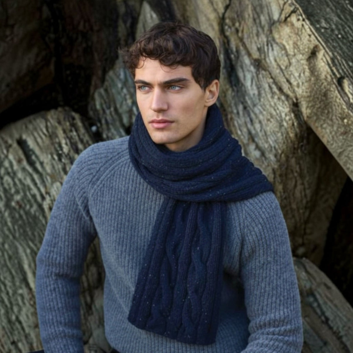 Irish Scarf Donegal Fisherman Out Of Ireland Pure Wool