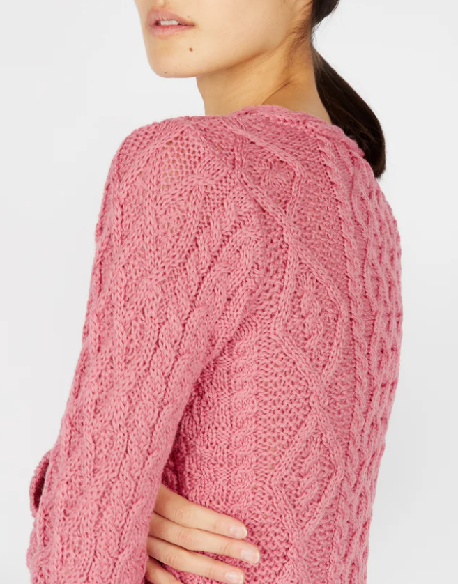 Maglione Donna Aran Honeycomb Pura Lana