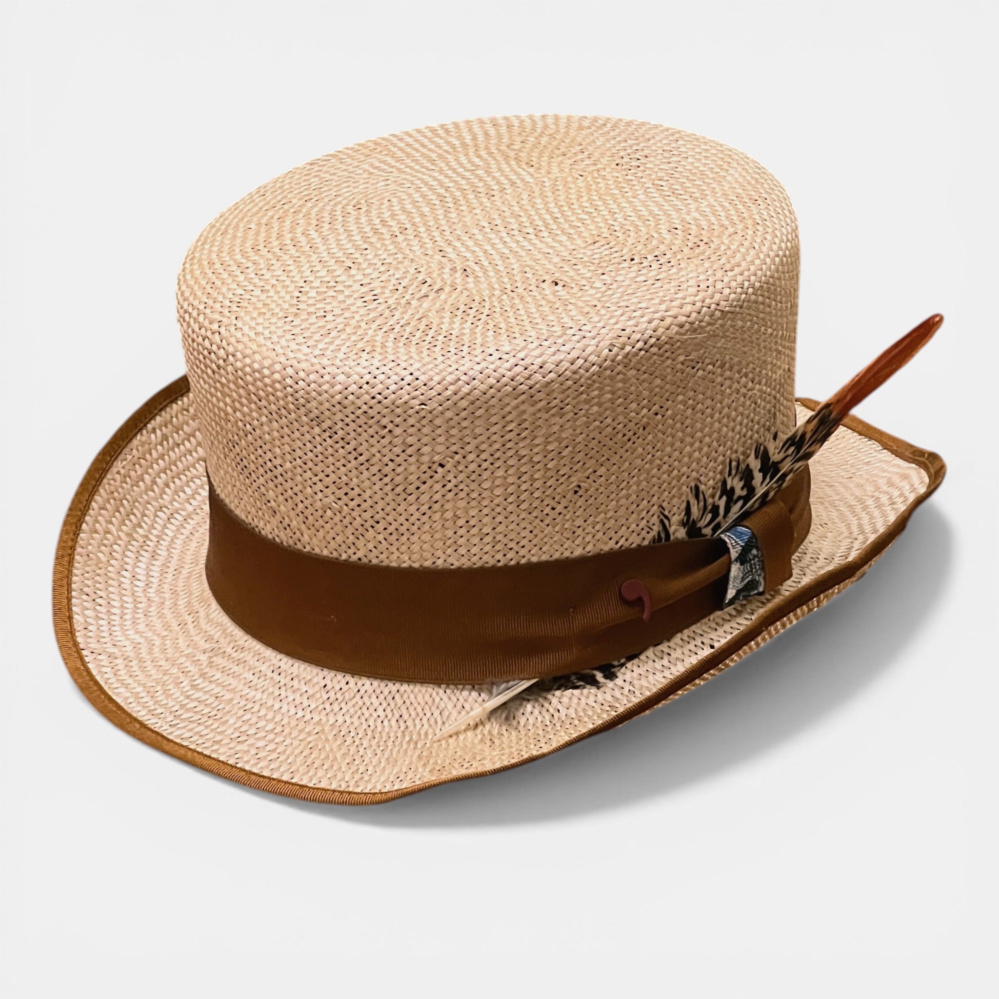 Cappello Cilindro Unisex in Paglia Sisal intrecciata Alfonso D'Este