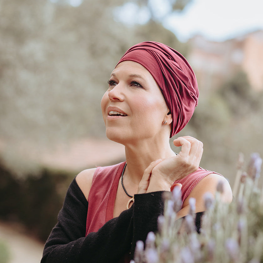 Berretto Turbante Donna In Morbido Bamboo  e Cotone - per Pelli Sensibili