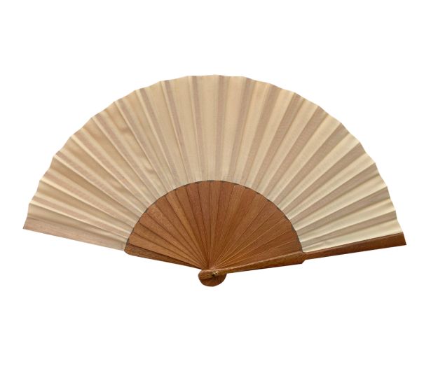 Ventaglio In Seta Legno e Bordo In Madreperla - Con Custodia -Diam. cm 42