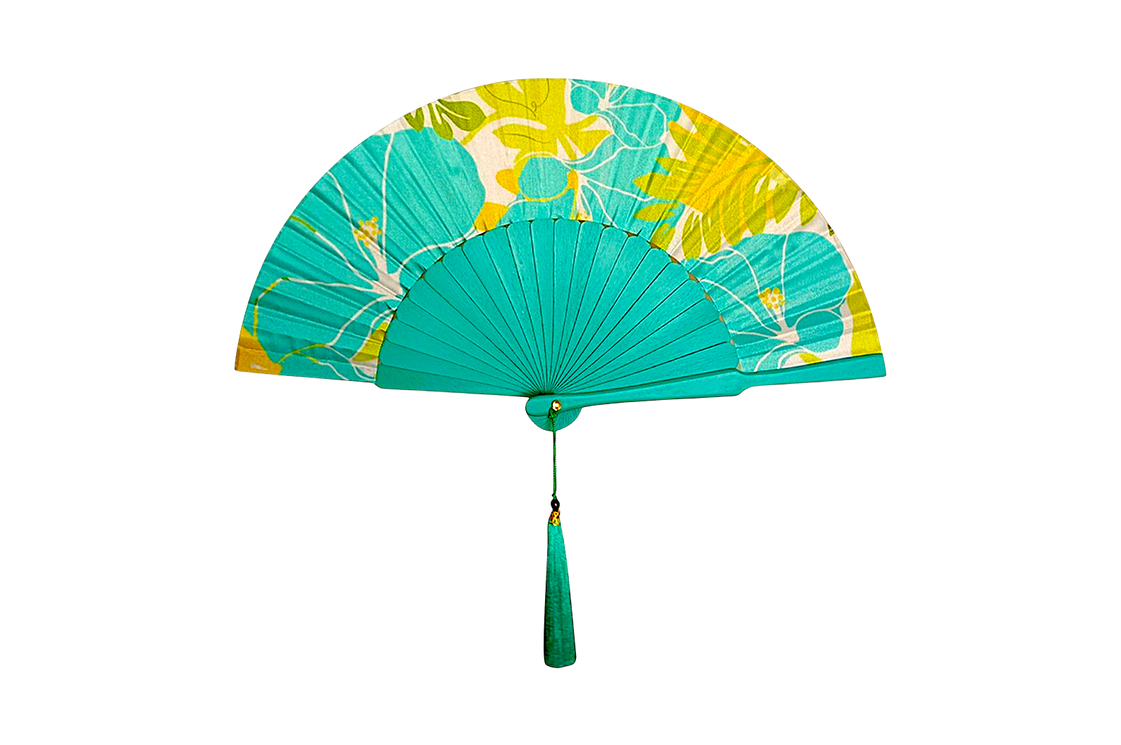 Ventaglio Da Borsetta Con Custodia In Seta E Legno Fantasia Diam. 34 cm - Cappelleria Bacca