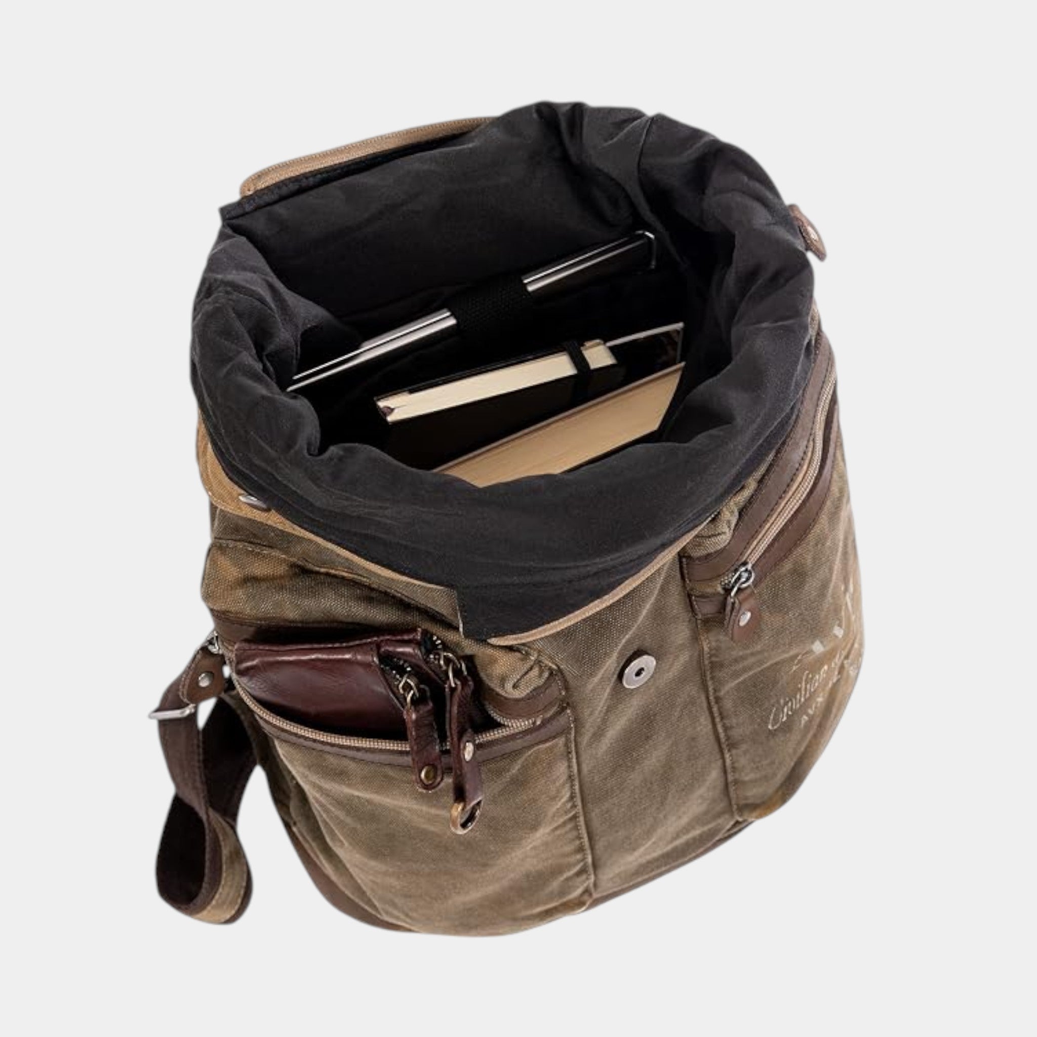 Zaino in Canvas Verde Militare