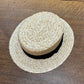 Cappello paglietta magiostrina in paglia naturale e nastro nero