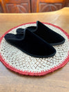 Friulane Originali Modello Sabot In Velluto Nero – Calzature Artigianali Eleganti