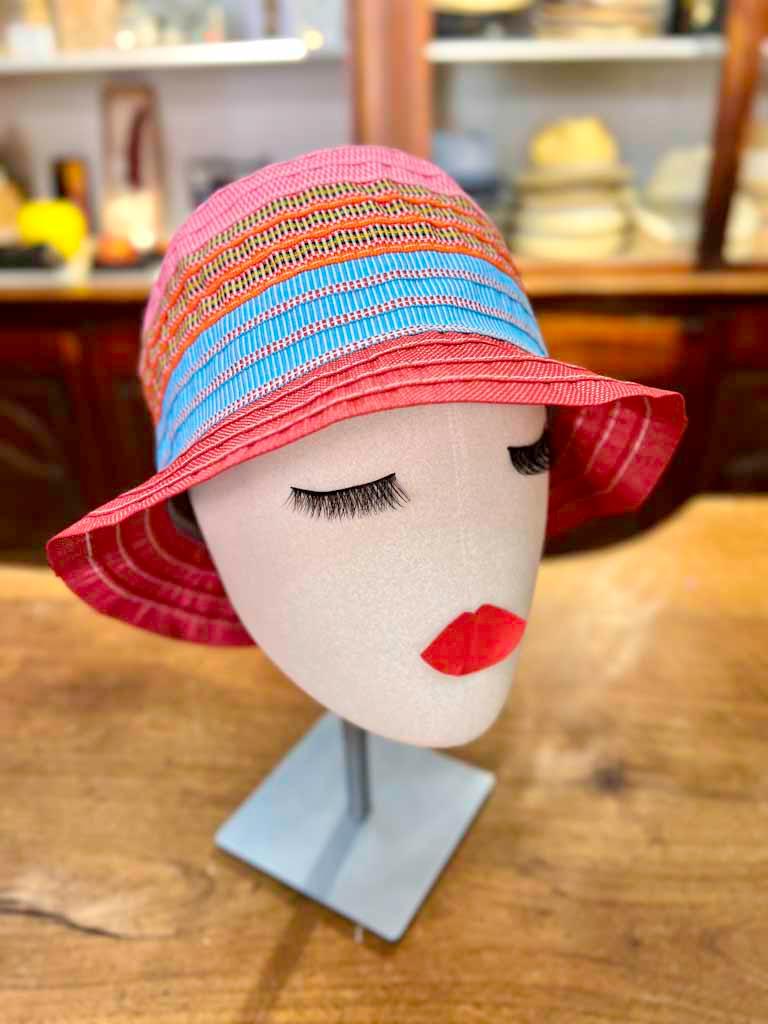 Cappello Donna Estate Bucket Grevi In Tessuto Multicolor