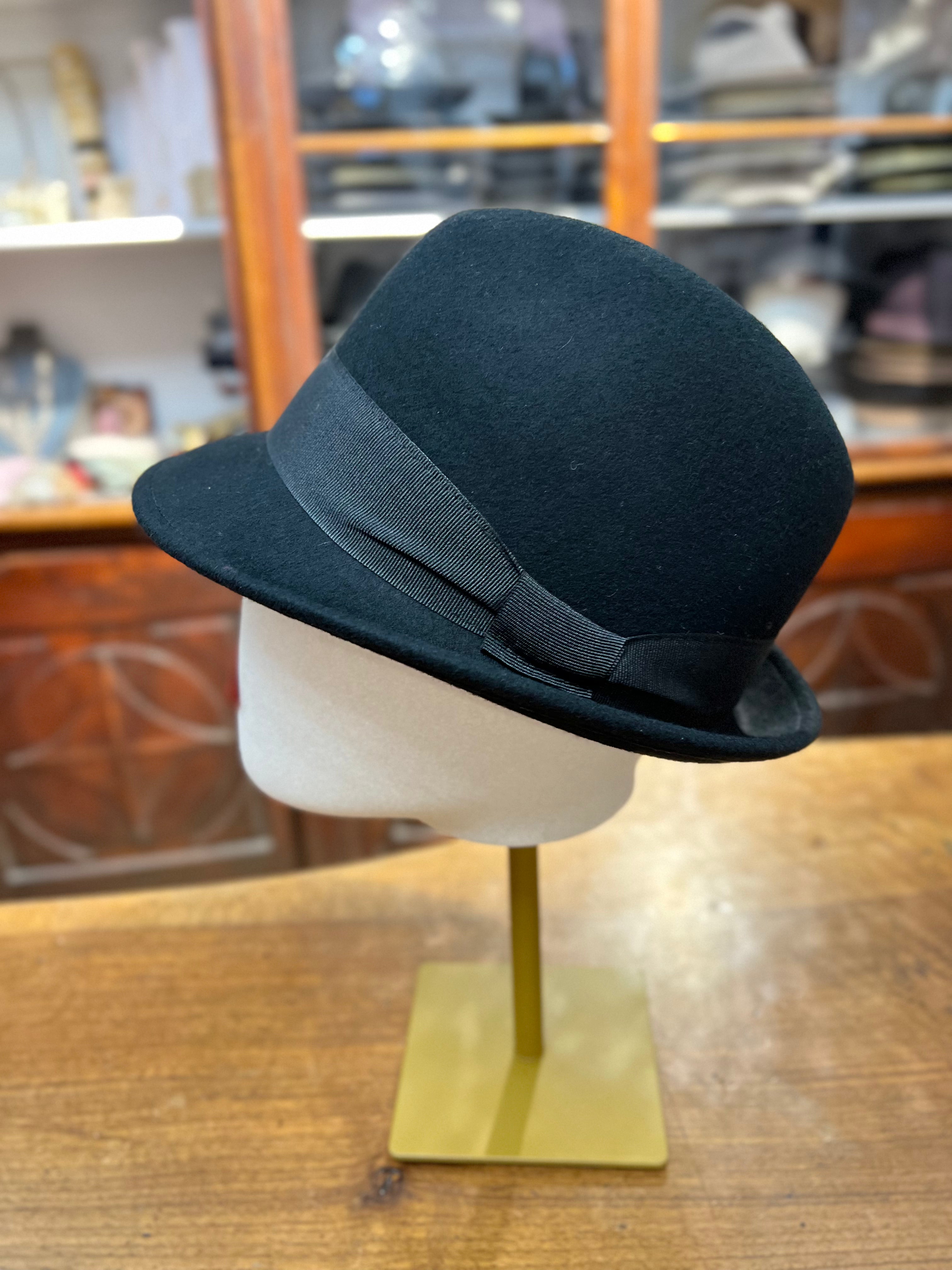 Cappello Trilby Donna In Feltro Nero - Cappelleria Bacca