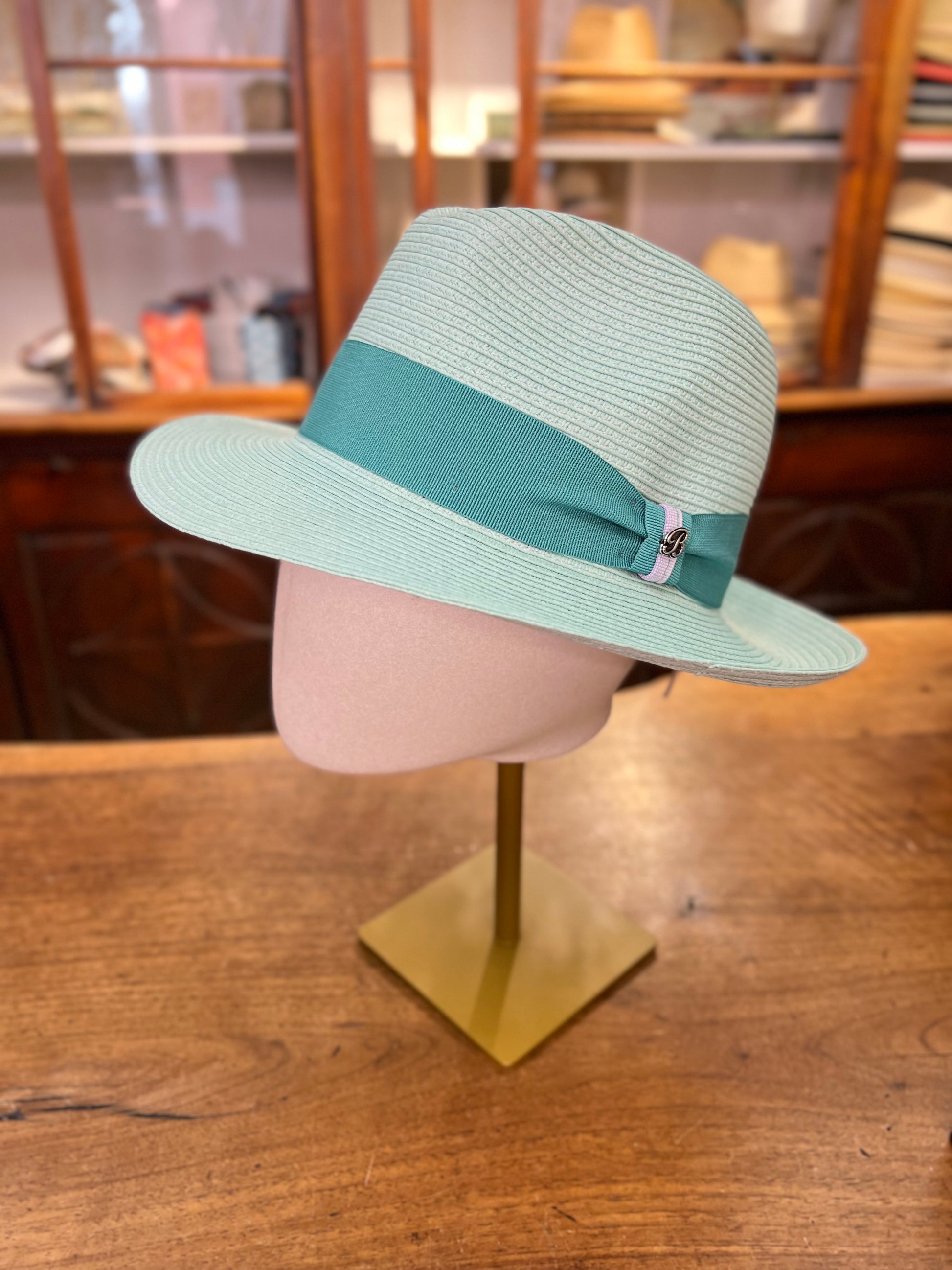 Cappello Fedora In Paglia Naturale Color - Cappelleria Bacca