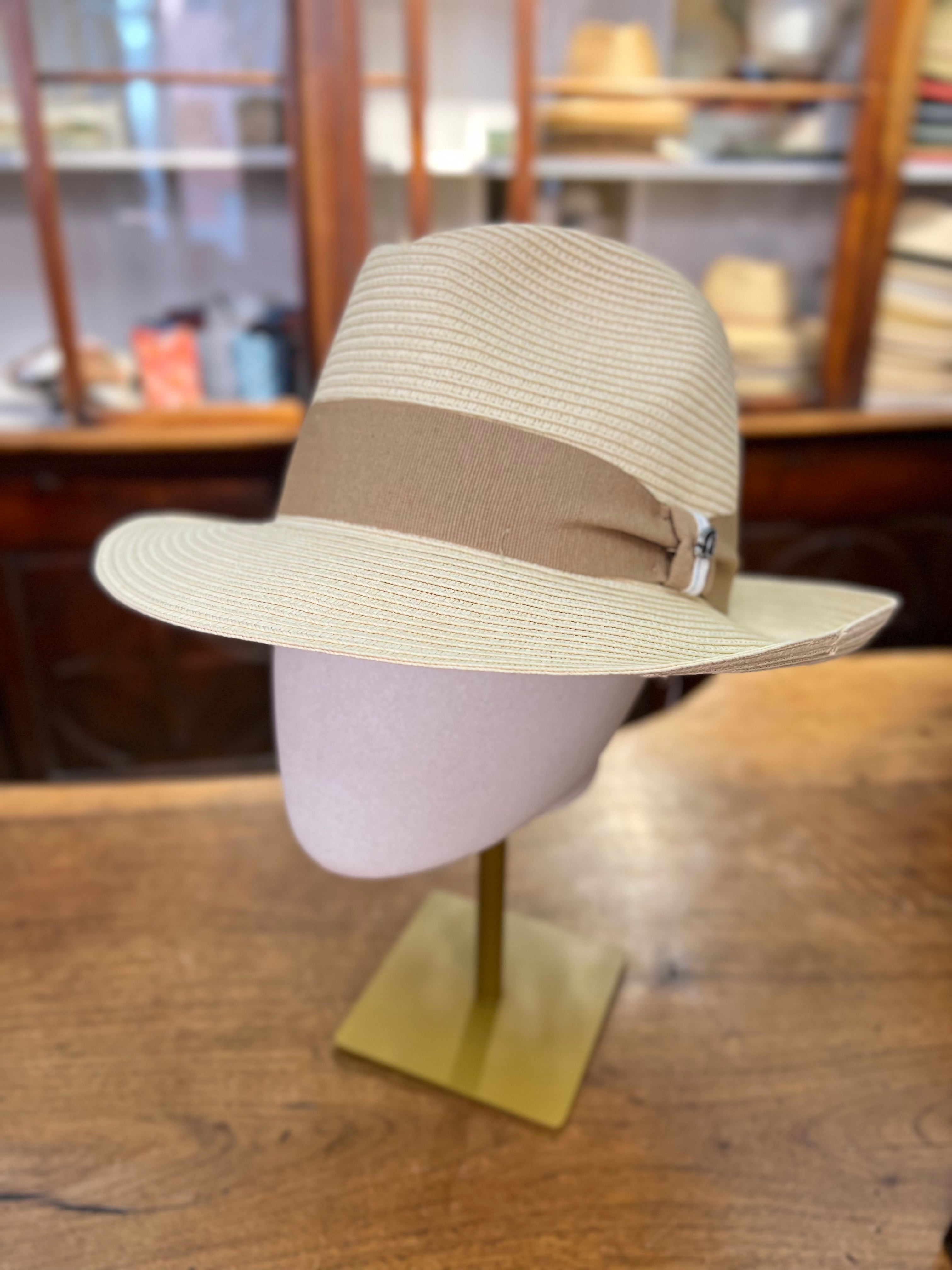 Cappello Fedora In Paglia Naturale Color - Cappelleria Bacca