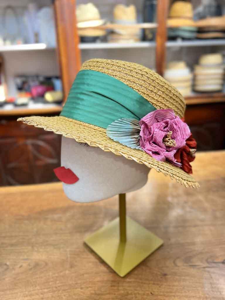 Cappello Grevi Paglietta Con Fiore