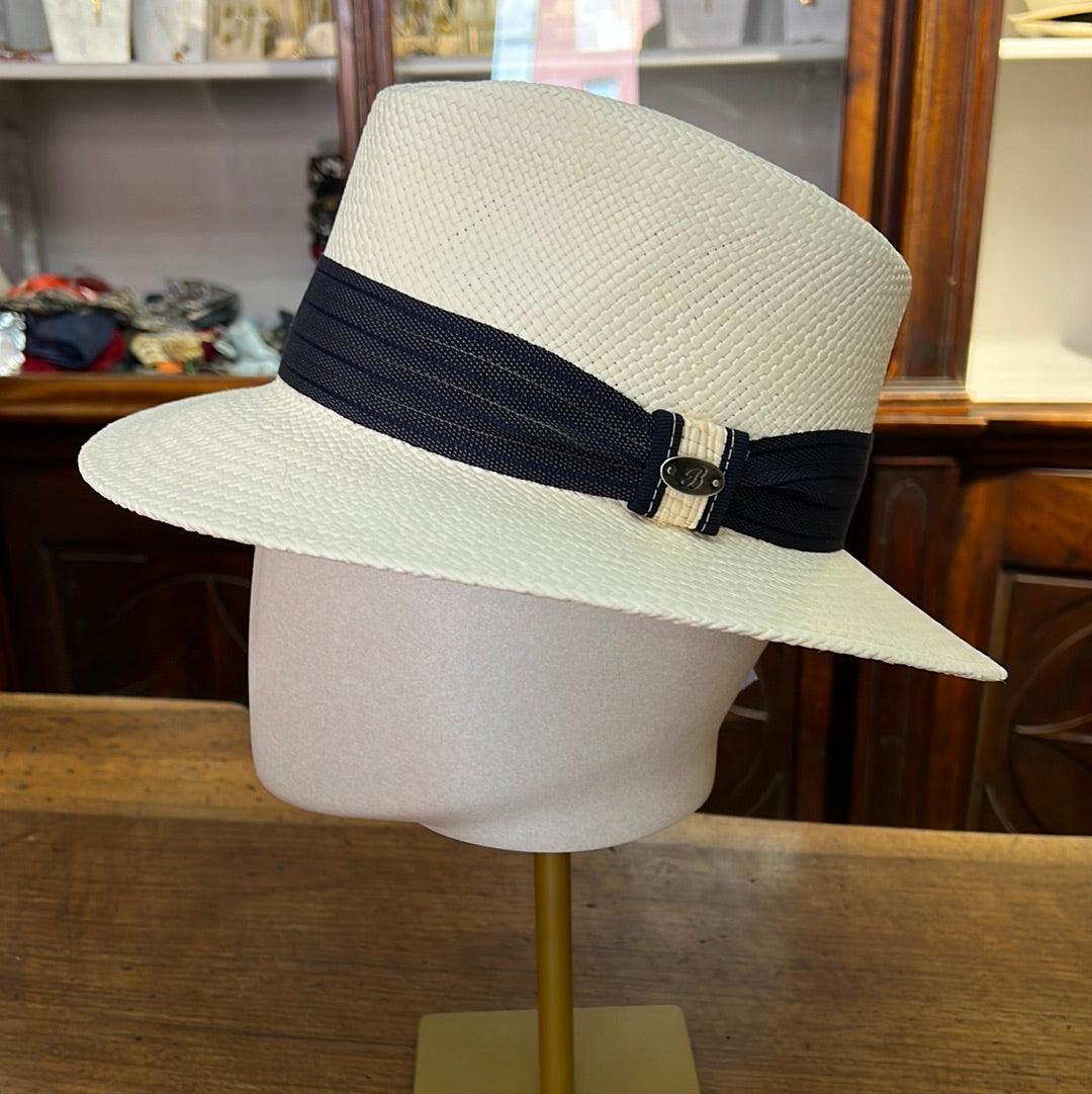 Cappello Panama Fascia Blu - Cappelleria Bacca