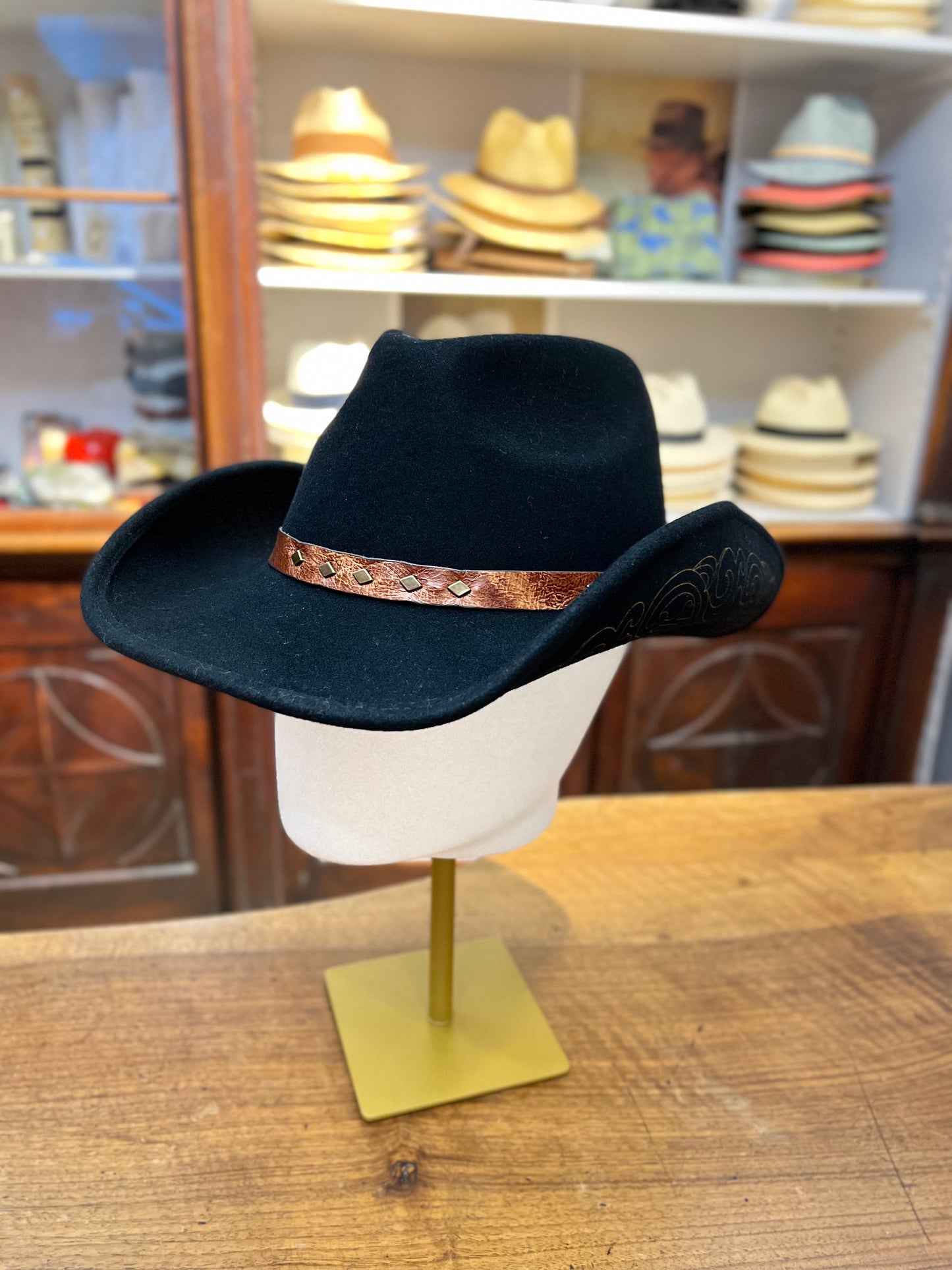 Cappello Country Cowboy In Feltro di Lana Stetson Nero - Cappelleria Bacca
