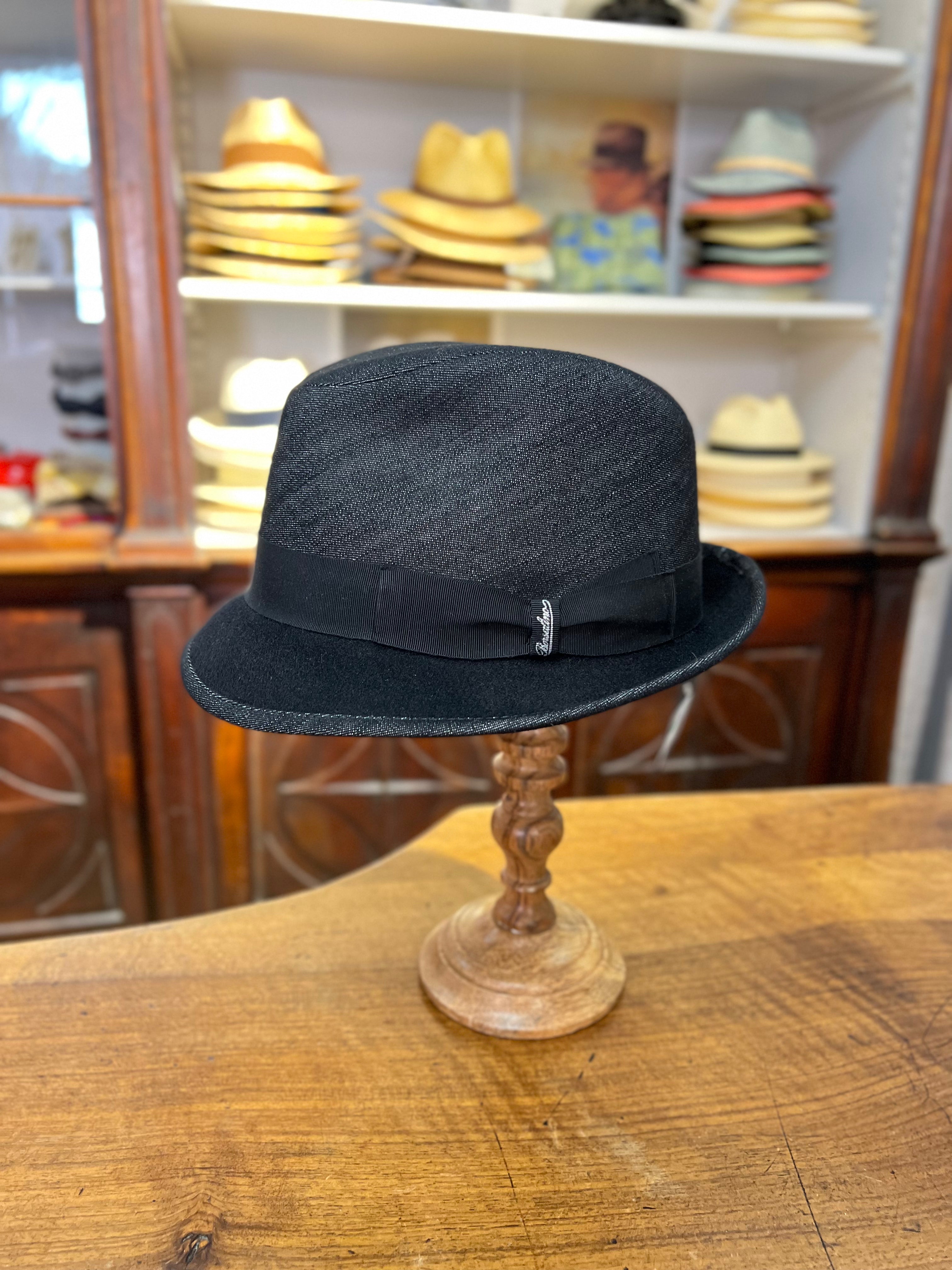 Cappello Trilby Borsalino In Feltro Nero - Cappelleria Bacca