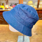 Cappello Bucket In Lino Blue Navy Arrotolabile