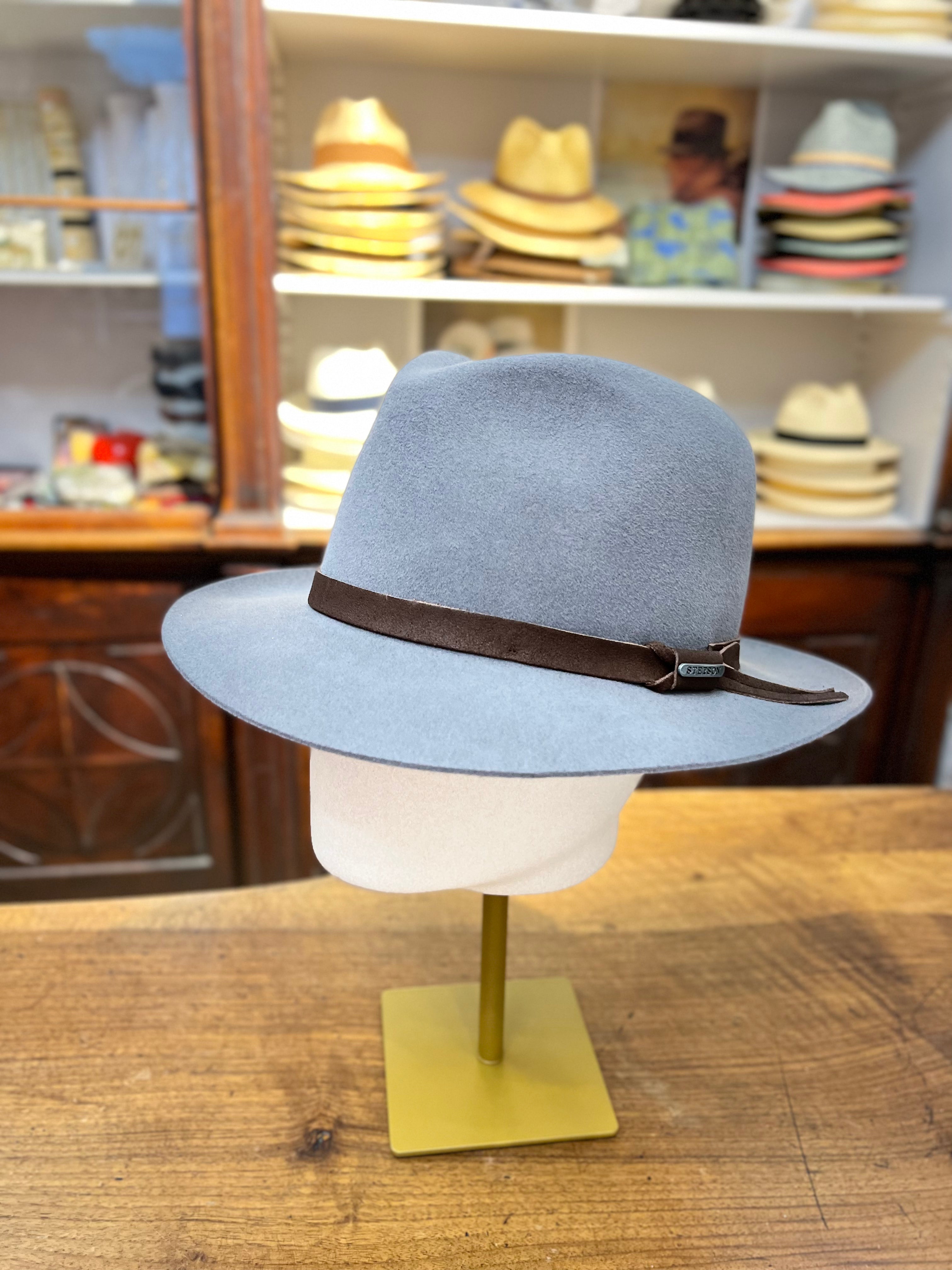 Cappello Country In Feltro di Lepre Stetson Grigio - Cappelleria Bacca