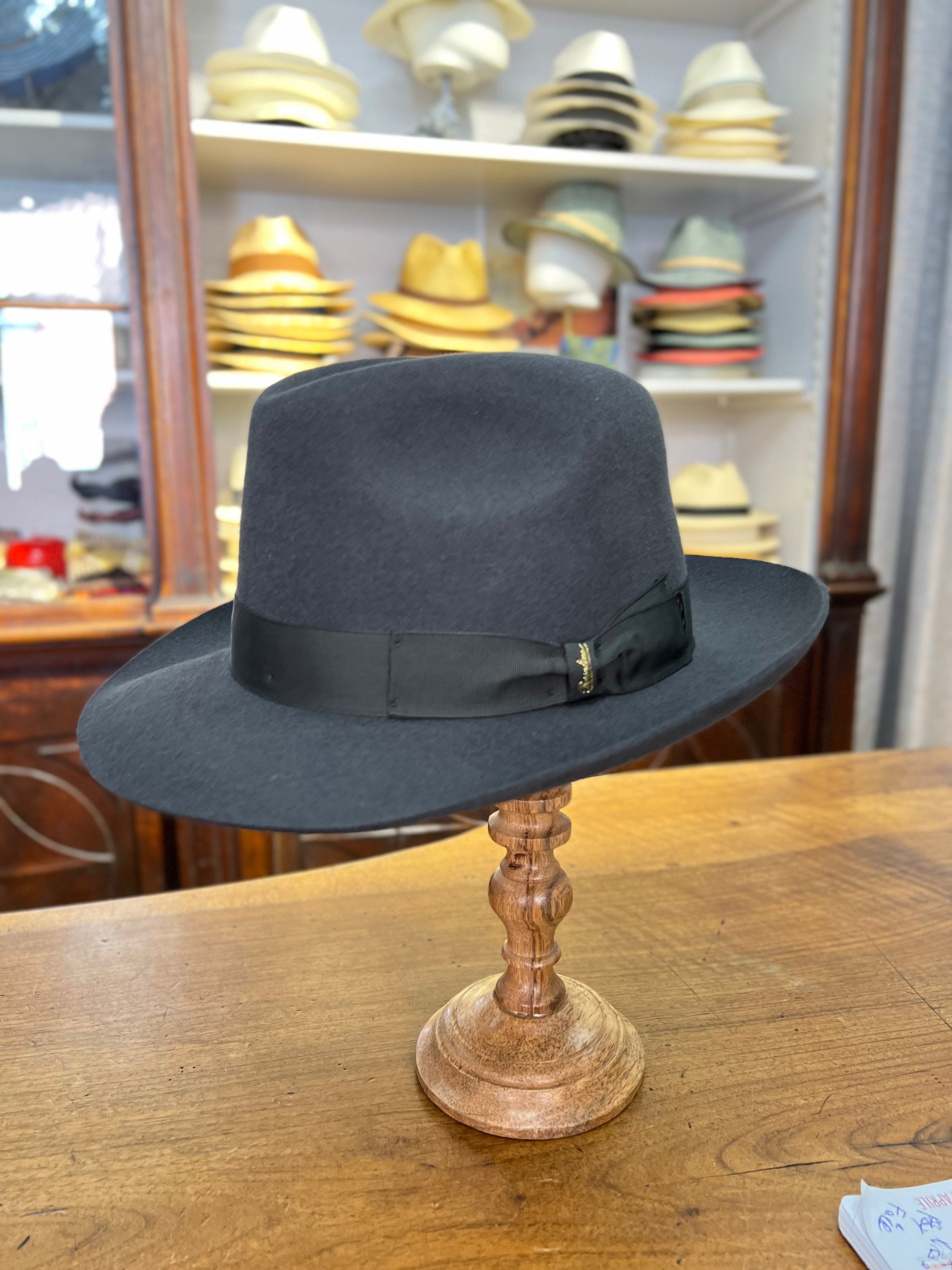 Cappello Borsalino Bogart Fedora In Feltro di Lepre