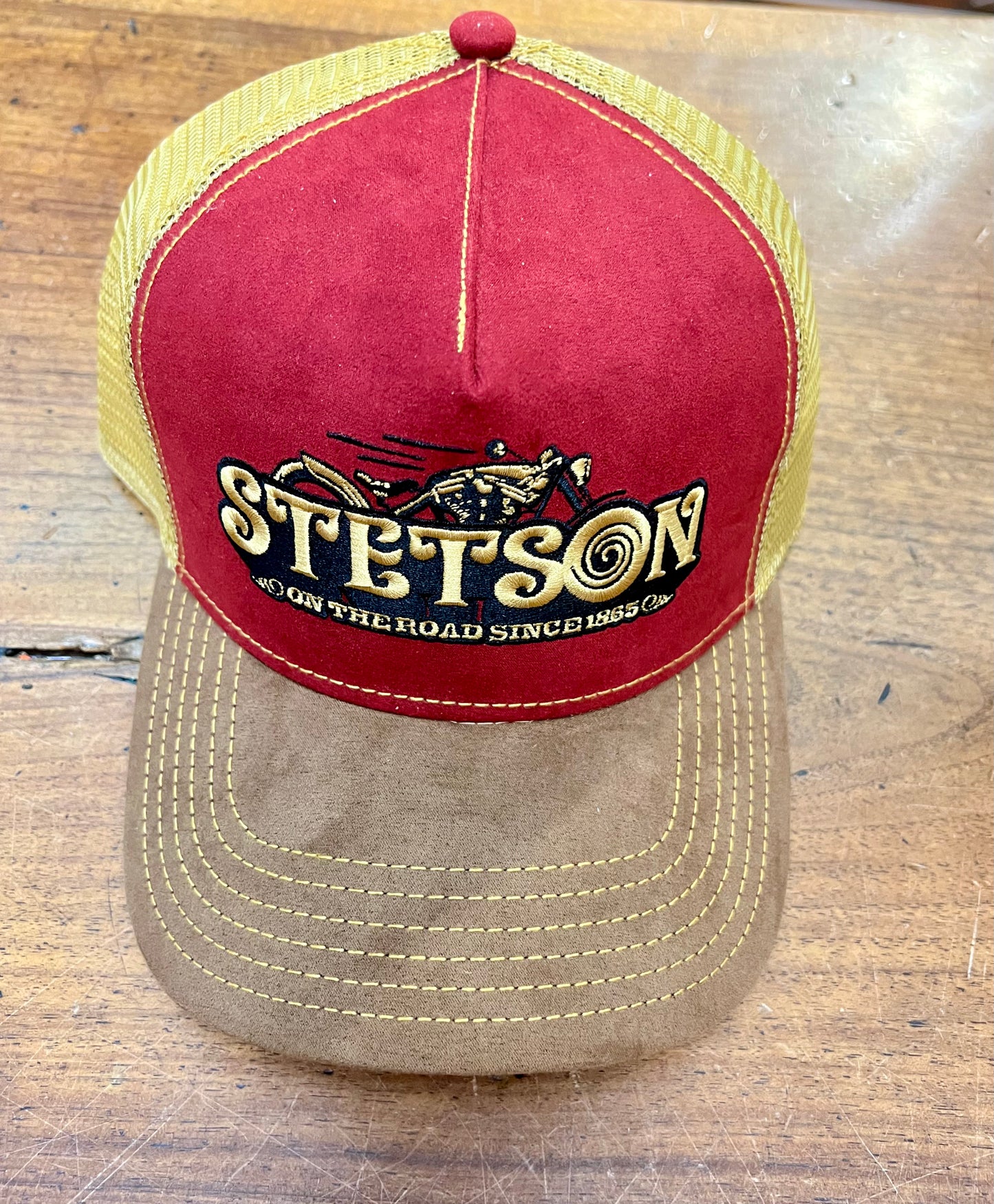 Baseball Stetson Trucker Rosso On the Road Since 1865 - Cappelleria Bacca