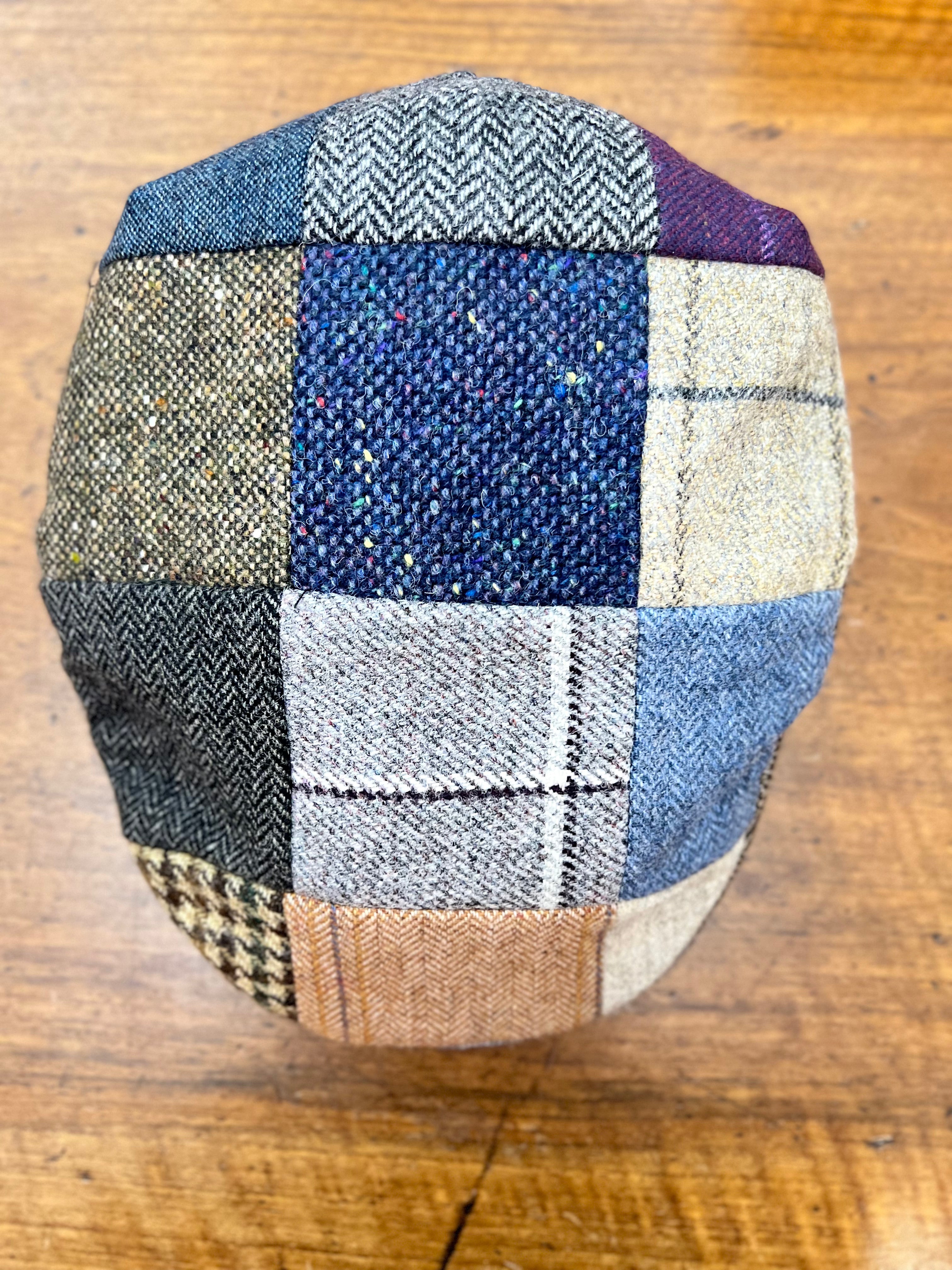 Hanna Hats Flat Cap vista dall'alto patchwork