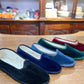 Friulane scarpe originali realizzate a mano con suola in gomma, nei colori nero, blu, turchese, smeraldo e bordeaux