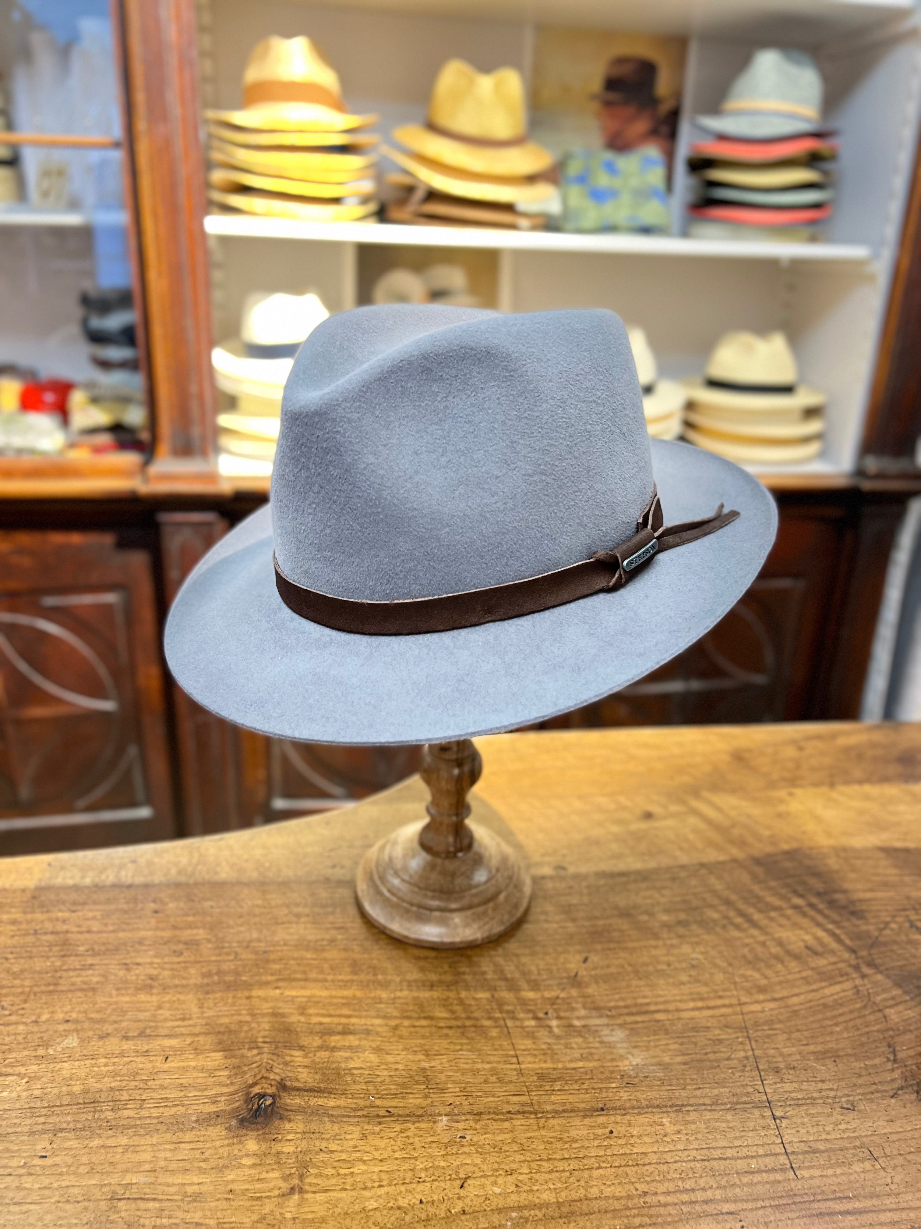 Cappello Country In Feltro di Lepre Stetson Grigio - Cappelleria Bacca