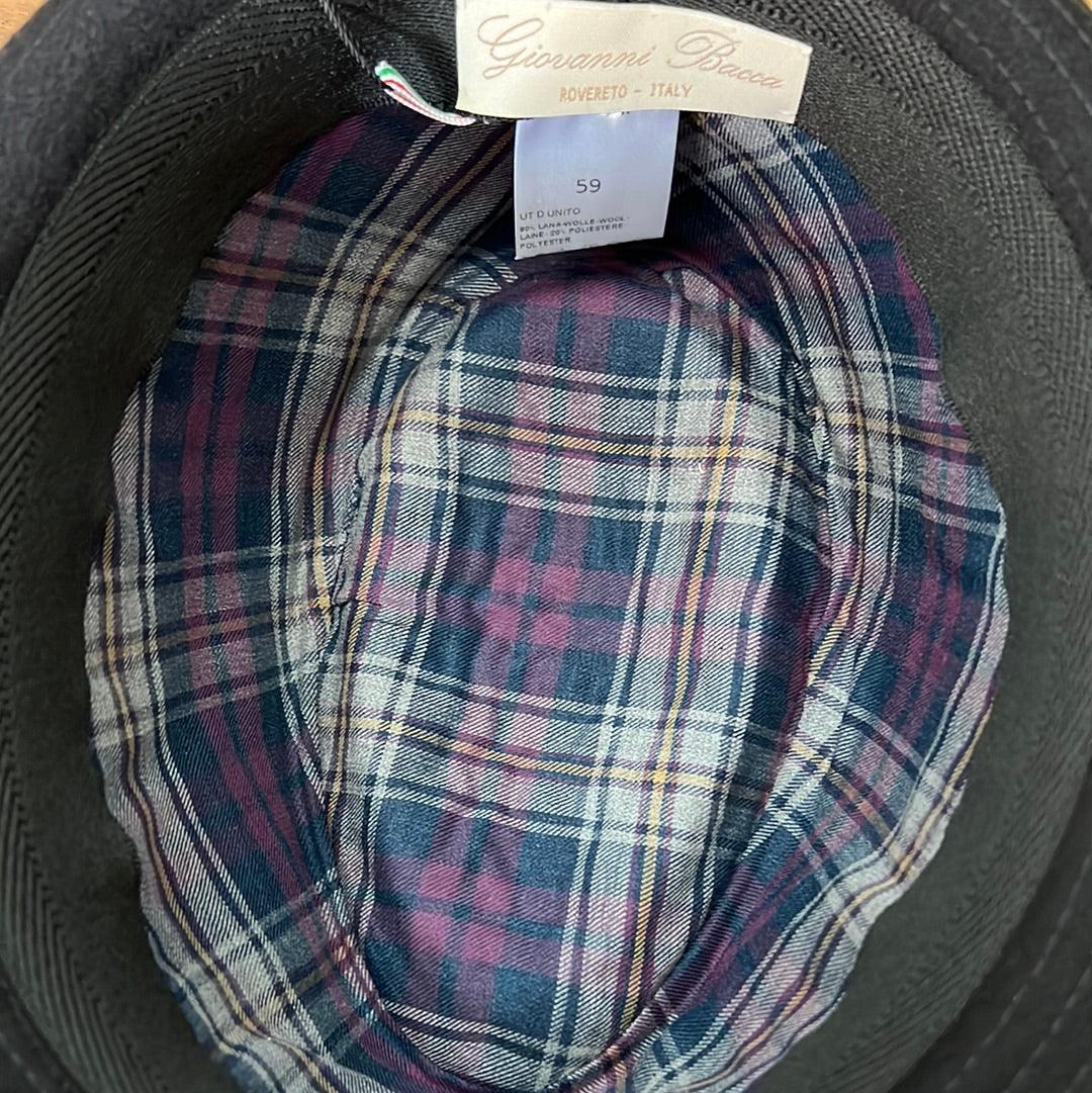 Cappello Trilby Nero In Lana - Cappelleria Bacca