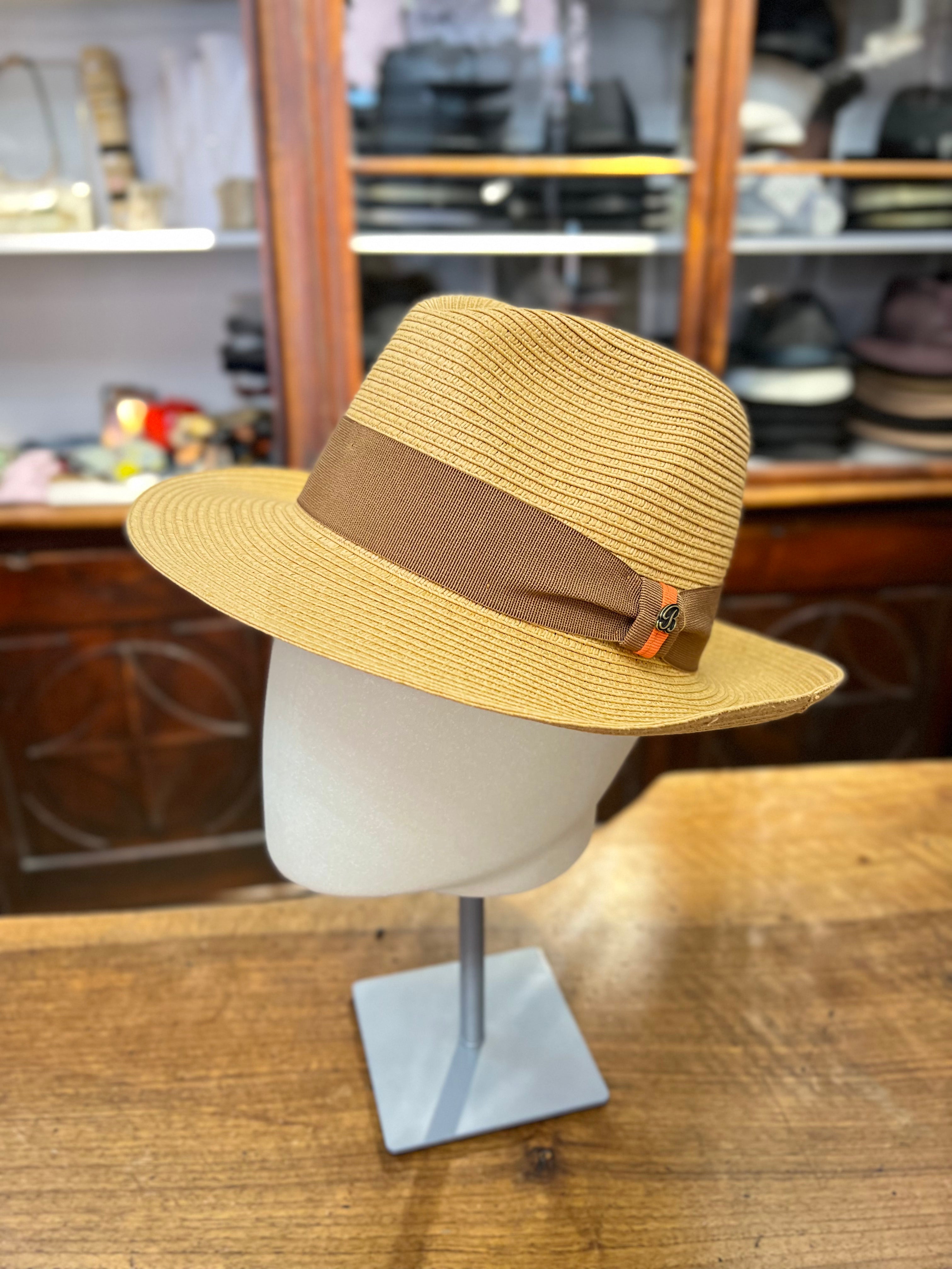 Cappello Fedora In Paglia Naturale Color - Cappelleria Bacca